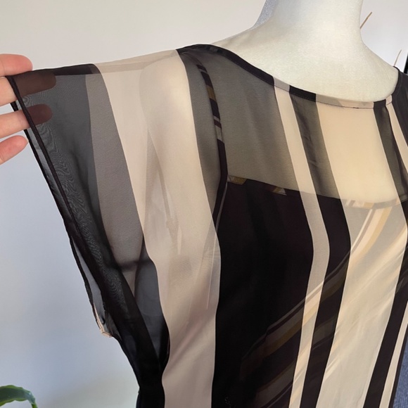 Max and Cleo striped knee length shift dress with tie waist - L - Picture 7 of 14